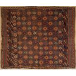 A Quchan Soumak flat weave rug with geometric decoration, 210cm x 164cm From the collection of Ernst