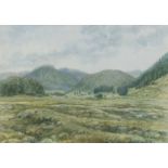 Norman Webster (20th century) 'Mountains near Inversheil, Wester Ross', signed and dated 1990,