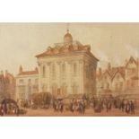 Paul Braddon (1864-1938) Abingdon County Hall, signed, watercolour, 37 x 55cm