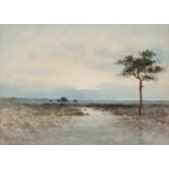 Percy French (1854-1920) River landscape, signed, watercolour, 16.5 x 23.5cm