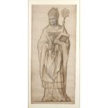 Attributed to the workshop of Heaton, Buter and Bayne (19th century) St Nicholas, design for stained