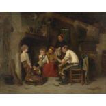 Theophile Emmanuel Duverger (1821-1901) 'In Disgrace', signed, oil on panel, 31 x 40.5cm