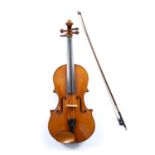 A Tertis model viola with single piece back made by Robert Corbin of Christchurch 1975, 41cm;