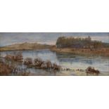 Andrew Benjamin Donaldson (fl. 1861-1898) Etruscan River Landscape, watercolour, 23.5 x 60cm