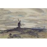 Samuel John Lamorna Birch (1869-1955) The Lone Windmill, signed, dated Xmas 1934 and inscribed 'To