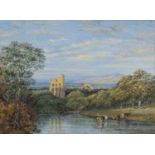 John Laporte (1761-1839) Vale Crucis Abbey, watercolour, 27 x 36cm Prov: Bonhams 6th February 2007