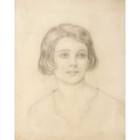 Ambrose McEvoy (1878-1927) Portrait of Anna, daughter of the artist, signed, inscribed to label