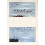 A similar album of watercolours to the previous lot, c.1872-1880 by Ellen Brooker Lloyd (née Beale),