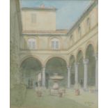 Gerald Norden (1912-2000) 'Palazzo Michelangeli, Orvieto', signed and dated '84, watercolour, 23 x