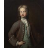 Circle of Sir Godfrey Kneller (1646-1723) Portrait of a young boy, his right hand to his waist and