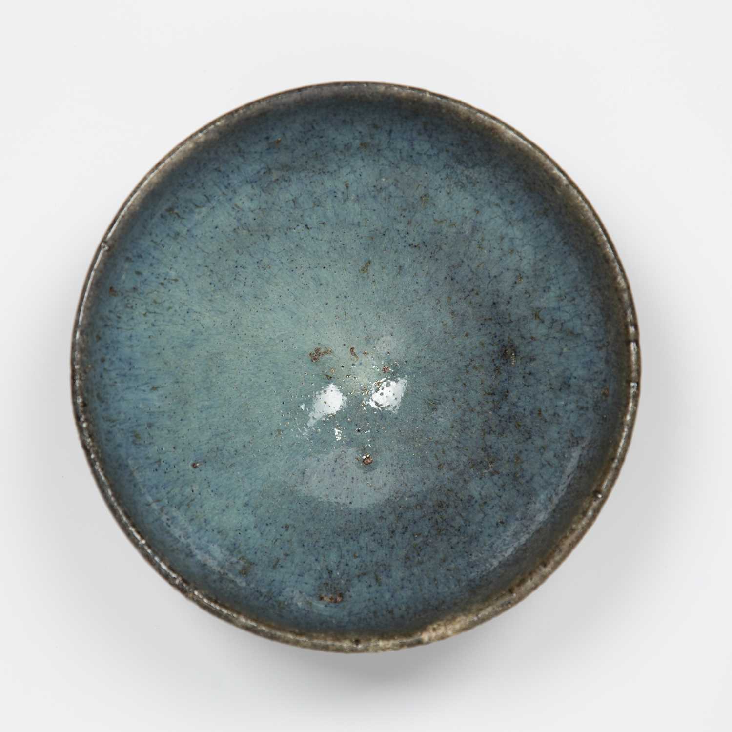 Shiwan style bowl Chinese, 17th/18th Century decorated with a robin's egg glaze all over, of a - Image 2 of 3
