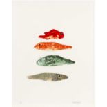 Elizabeth Blackadder (1931-2021) Four Fish, 2013 printer's proof, signed in pencil (in the margin)