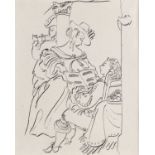 Attributed to Peter Samuelson (1912-1996) The Concerto, 1935 pen and ink 13 x 11cm.Good condition.