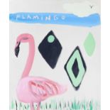 Henrietta Dubrey (b.1966) Flamingo, 2013 signed, titled and dated (to reverse) oil on canvas 60 x