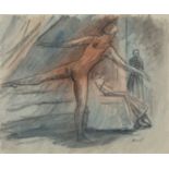 George Bissill (1896-1973) Three ballet studies each signed watercolour, ink and wash largest 34 x