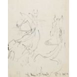 Walter Sickert (1860-1942) The Mews signed and inscribed (lower) pen and ink 25 x 20cm, unframed.