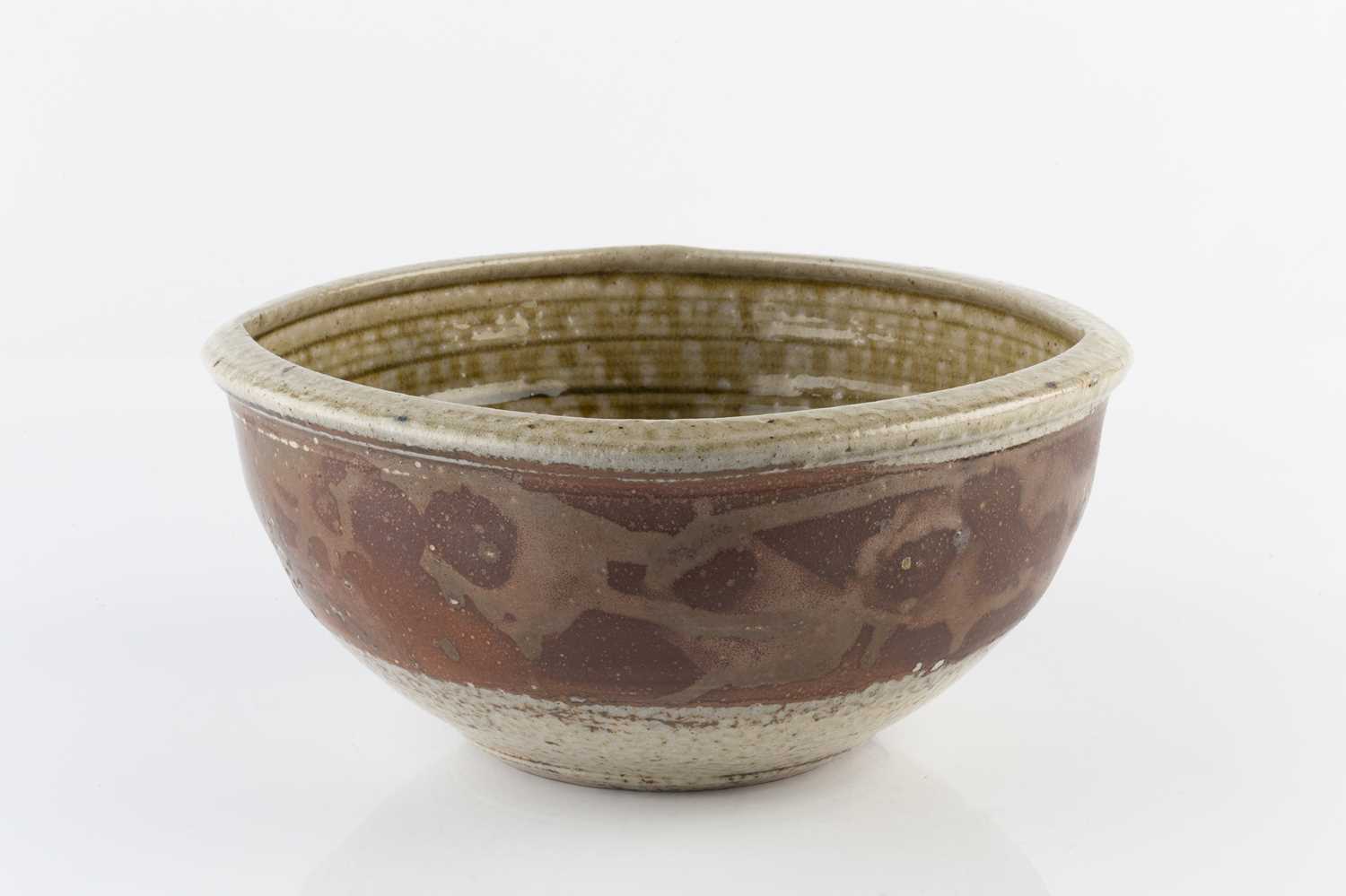 Michael Casson (1925-2003) Bowl salt-glazed impressed potter's seal 28.5cm diameter. - Image 2 of 6