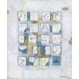 David Hazelwood (1932-1994) White Square Composition, 1984 signed and dated (lower right) oil on