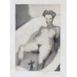 Zdzislaw Ruszkowski (1907-1990) Jennifer in the Bath, a pair both signed and one inscribed 'To Clare