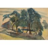 John Melville (1902-1986) Trees signed (lower left) watercolour 48 x 31cm.
