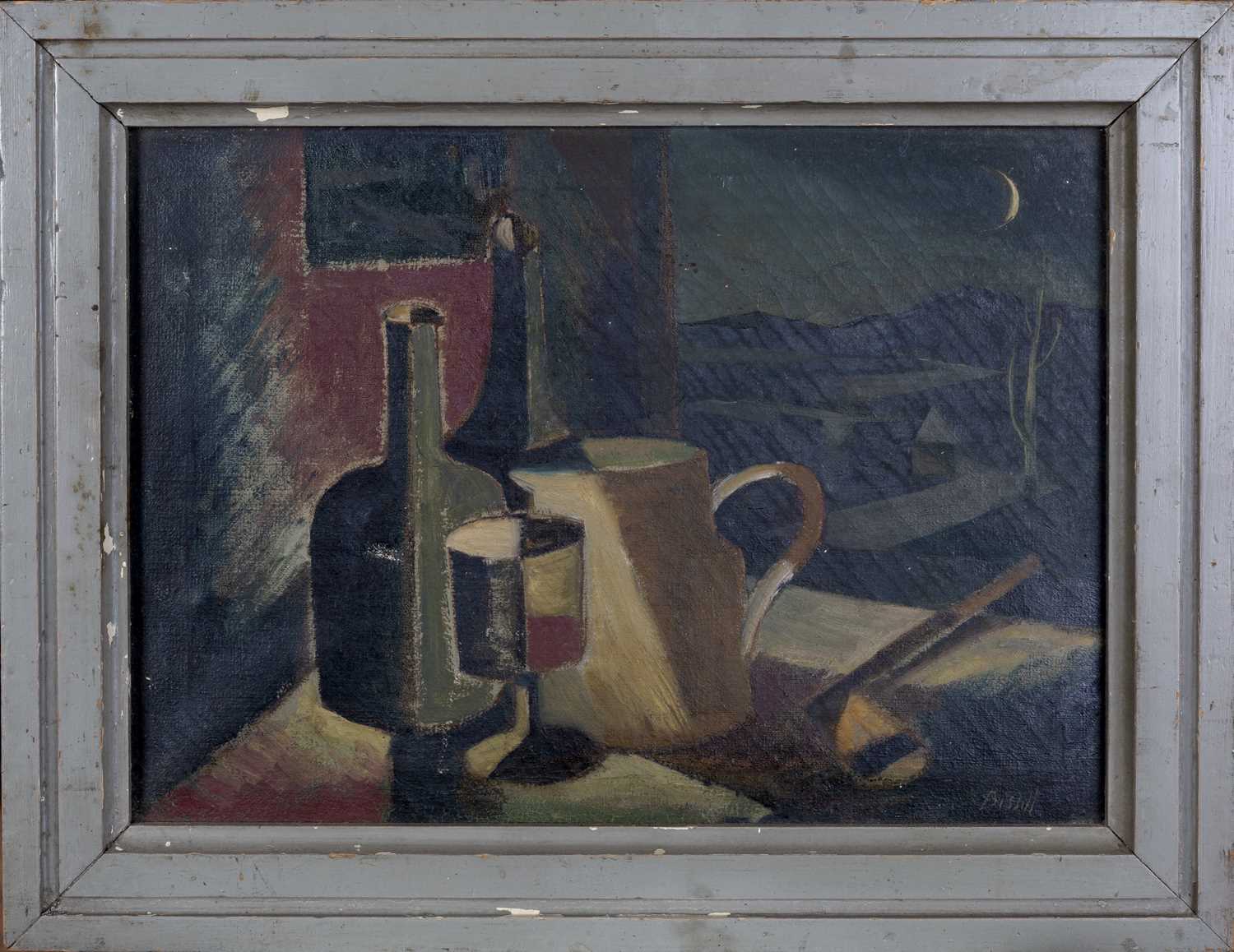 George Bissill (1896-1973) New Moon signed (lower right), titled (to reverse) oil on canvas 26 x - Image 2 of 6
