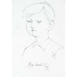 Charles Clixby Watson (1906-1964) Boy's Head signed with initials and titled (lower) pen and ink