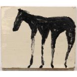 Andrew Litten (b.1970) Horse on Green signed (to reverse) oil on board 16 x 19cm.