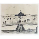 Laurence Stephen Lowry (1887-1976) Castle on the Sands, 1969 5/75, signed and numbered in pencil (in