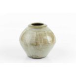 Phil Rogers (1951-2020) Vase ash glaze, the shoulders with cut sides impressed potter's s seal 14.