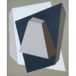Rob Wyn Yates (Contemporary) Geometric triptych oil on board each 84 x 69cm (3).The paintings are in