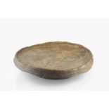 Charles Bound (b.1939) Large bowl wood-fired impressed potter's seal 61cm diameter.