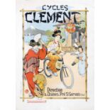 René Leverd (1872-1938) Cycles Clement, 1910 lithograph published by E. Bougard, Paris lithograph 75