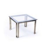 Attributed to Guy Lefevre (1933-2018) for Maison Jansen Coffee table, circa 1960 chrome and brass