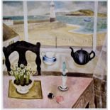 Sarah Bowman (Contemporary) Cornish Scene lithograph 54 x 51cm, unframed.