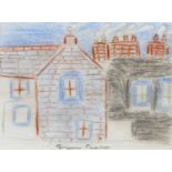 Bryan Pearce (1929-2006) St Ives Downalong signed in pencil (lower) pencil and pastel 13 x 17cm.Good