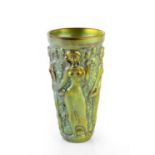 Zsolnay Iridescent Eosin figural vase, circa 1920s stamped marks 16cm high.