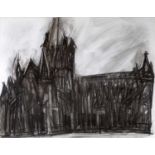 Dennis Creffield (1931-2018) Salisbury Cathedral from the South, 1988 signed, titled, and dated (