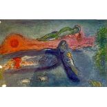 Marc Chagall (1887-1985) Daphnis and Chloé: Death of Dorcon, 1977 lithograph 47 x 32cm.