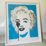 Pure Evil (b.1968) Classic Marilyn Blue 31/100, signed and numbered in pencil (in the margin)