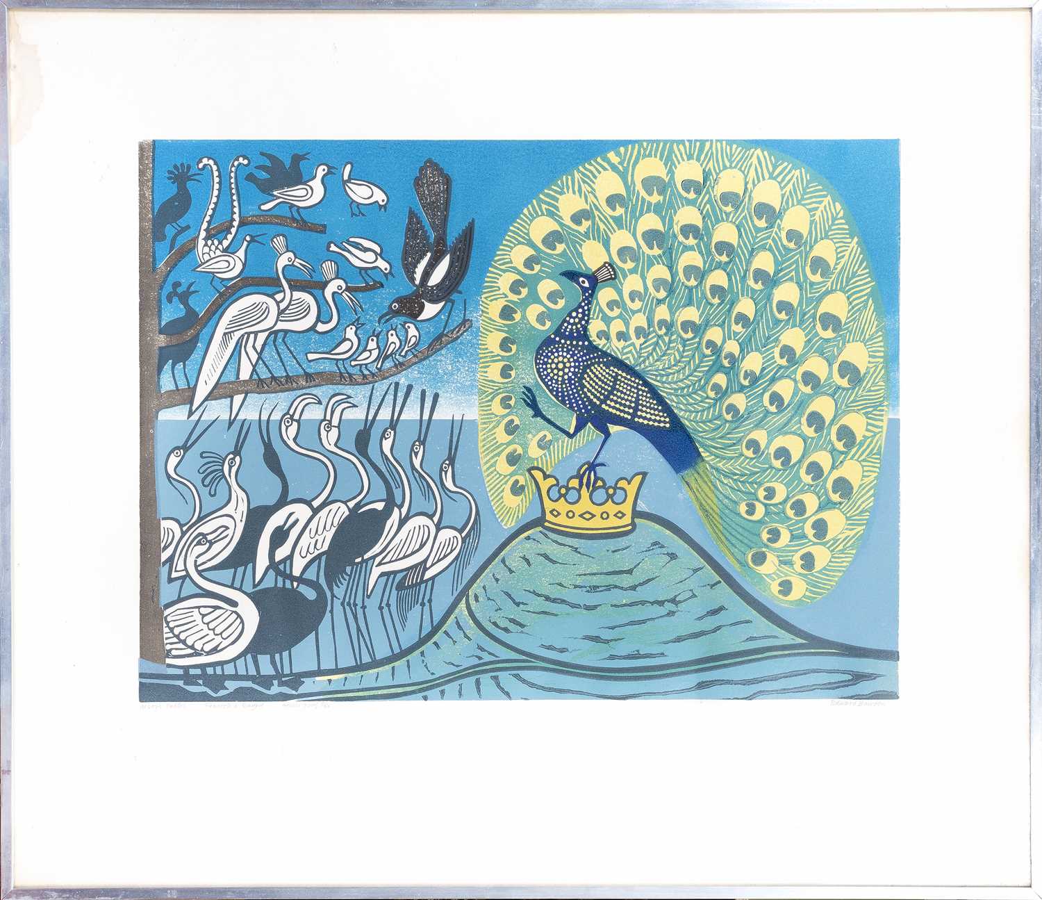 Edward Bawden (1903-1989) Aesop's Fables: Peacock and Magpie, 1970 artist's proof 11/50, signed, - Image 2 of 3