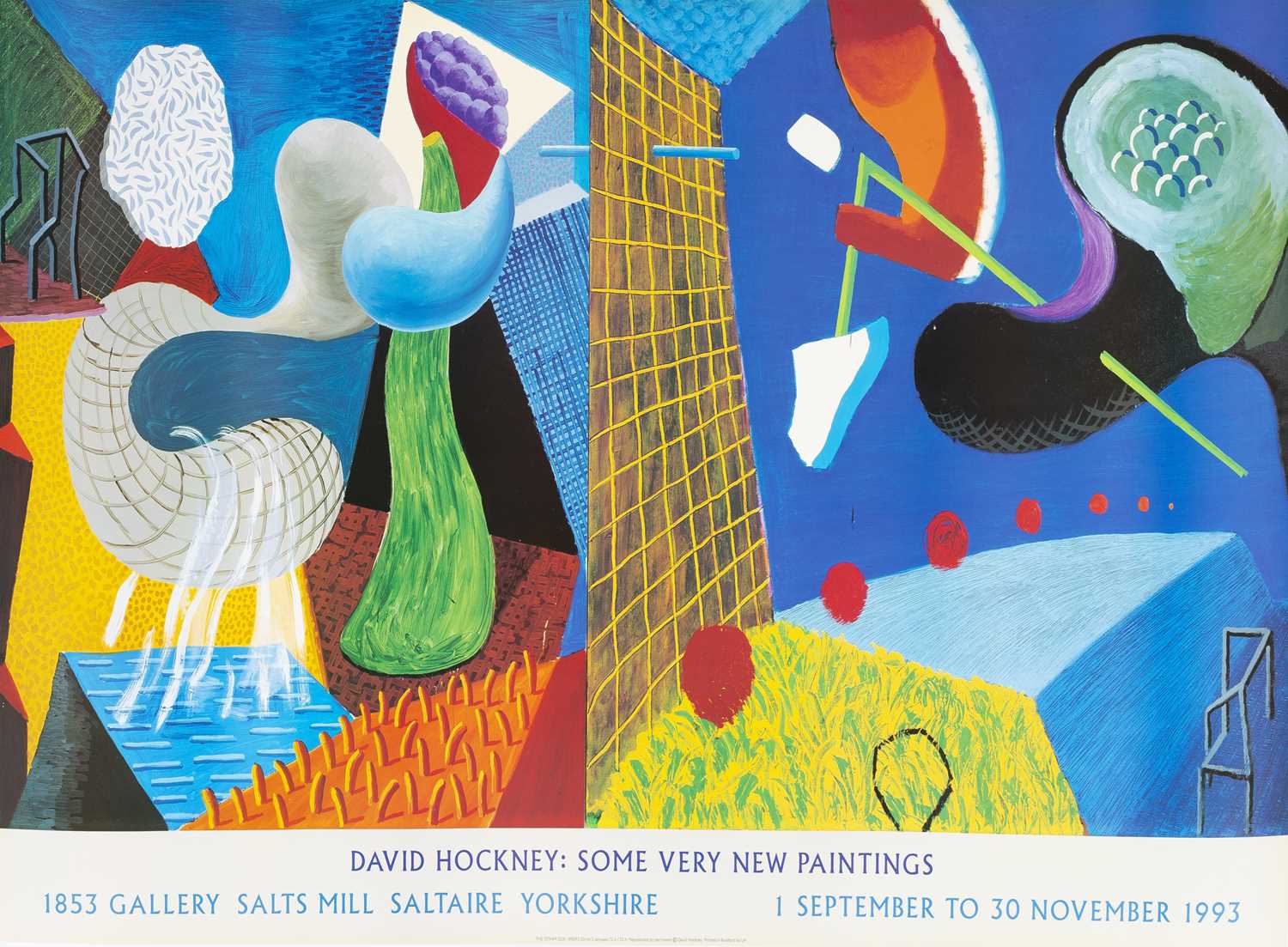 David Hockney (b.1937) Some Very New Paintings, 1993 for Salts Mill off-set lithograph 63 x 101cm,