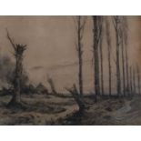 Edward Handley-Read (1870-1935) Ypres, World War One landscape, 1919 signed and inscribed (lower