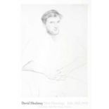 David Hockney (b.1937) New Drawings, 1994 showing John Fitzherbert painting for Salts Mill off-set