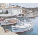 Juan Lluna Lerma (1933-2019) Puerto Moraira signed (lower right) oil on board 45 x 54cm.