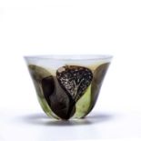 Pauline Solven (b.1943) 'Petal', glass bowl, 1997 signed and dated to the footrim, 14.5cm across.