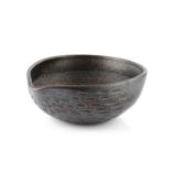 Walter 'Wally' Cole at Rye Pottery Hedgehog bowl, 1966 incised signature and pottery marks 22cm