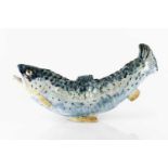 Chelsea Pottery Leaping Salmon, circa 1950 impressed 'Chelsea Potter' and with Ying-Yang mark 40.5cm