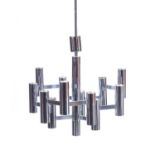 Gaetano Sciolari (1927-1994) Twelve light chandelier, circa 1970 chrome 74cm high.