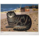 Mary Fedden (1915-2012) Cat on a Cornish Beach, 1991 signed and numbered in pencil (in the margin)