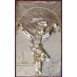 Salvador Dali (1904-1989) Christ of St John of the Cross, 1975 signed and dated gold-plated relief